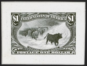 Sale 1254, Lot 877, Trans-Mississippi Issue, 1c-$2.00 Trans-Mississippi, Small Die Proofs on Wove (285P2-293P2) Sale 1254, Lot 877, Trans-Mississippi Issue