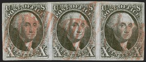 Sale 1255, Lot 131, 10c 1847 Issue: Double Transfers, Plate Varieties, Multiples (Scott 2)