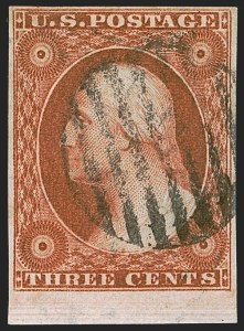 Sale 1255, Lot 187, 3c 1851 Issue: Orange Brown Shades (Scott 10-10A)