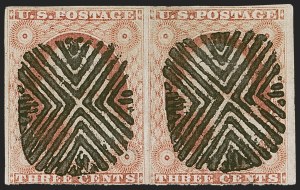 Sale 1255, Lot 217, 3c 1851 Issue: Cancellations and Chicago Perfs (Scott 11-11A)
