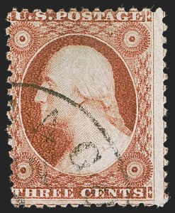 Sale 1255, Lot 219, 3c 1851 Issue: Cancellations and Chicago Perfs (Scott 11-11A)