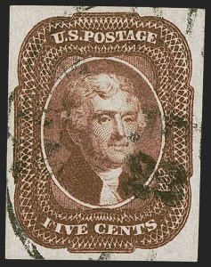 Sale 1255, Lot 225, 5c 1856 Isssue (Scott 12)