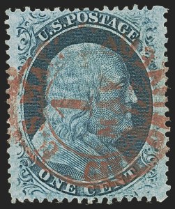 Sale 1255, Lot 281, 1c 1857 Issue (Scott 18-24)