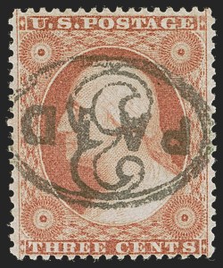 Sale 1255, Lot 302, 3c 1857 Issue (Scott 25-26A)