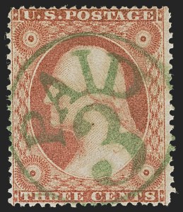 Sale 1255, Lot 306, 3c 1857 Issue (Scott 25-26A)