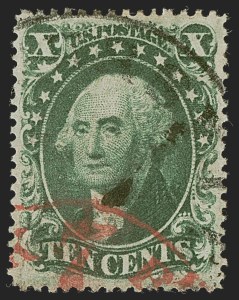 Sale Number 1255, Lot Number 332, 10c 1857 Issue (Scott 31-35)