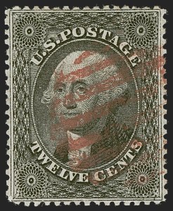 Sale 1255, Lot 348, 12c 1857 Issue (Scott 36-36B)