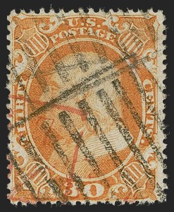 Sale 1255, Lot 367, 24c-90c 1860 Issue (Scott 37-39)