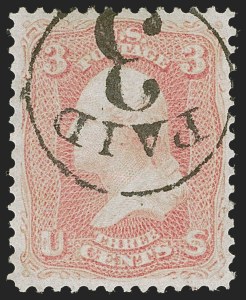 Sale 1255, Lot 385, 3c 1861 Issue, Shades and Varieties (Scott 64-65)