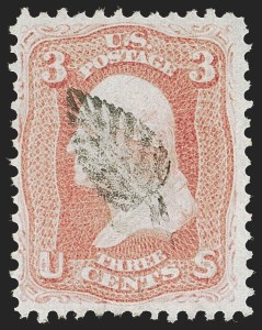 Sale 1255, Lot 424, 3c 1861 Issue, Cancellations (Scott 65)