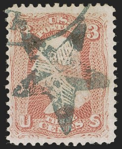 Sale 1255, Lot 433, 3c 1861 Issue, Cancellations (Scott 65)