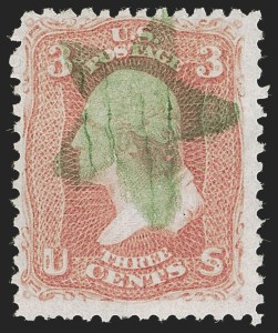 Sale 1255, Lot 434, 3c 1861 Issue, Cancellations (Scott 65)