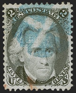 Sale 1255, Lot 569, 1867-68 Grilled Issue, E Grills (Scott 86-91)