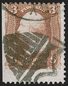 Sale 1255, Lot 575, 1867-68 Grilled Issue, E Grills (Scott 86-91)