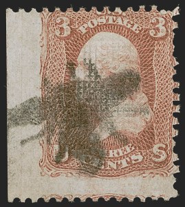 Sale 1255, Lot 577, 1867-68 Grilled Issue, E Grills (Scott 86-91)