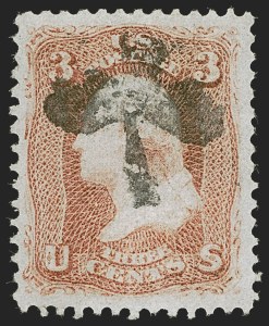 Sale 1255, Lot 601, 1867-68 Grilled Issue, F Grills (Scott 92-101)