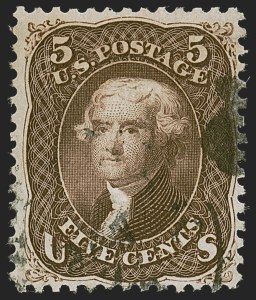 Sale 1255, Lot 607, 1867-68 Grilled Issue, F Grills (Scott 92-101)