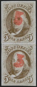 Sale 1255, Lot 90, 5c 1847 Issue, Cancellations: "Paid", "Way", Numerals (Scott 1)