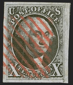 Sale Number 1255, Lot Number 99, 10c 1847 Issue: Gems and Cancellation Varieties (Scott 2) Sale Number 1255, Lot Number 99, 10c 1847 Issue: Gems and Cancellation Varieties (Scott 2)