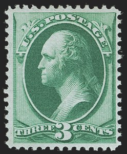 Sale 1256, Lot 2083, 1870-73 Bank Note Issues (Scott 134-166), 3c Green, H. Grill (136) Sale 1256, Lot 2083, 1870-73 Bank Note Issues (Scott 134-166)