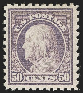 Sale 1256, Lot 2200, 1912-23 Issues (Scott 387-539), 50c Light Violet (477) Sale 1256, Lot 2200, 1912-23 Issues (Scott 387-539)