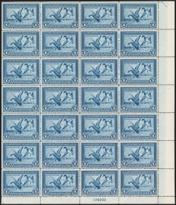 Sale 1258, Lot 3095, Complete Panes and Souvenir Sheets