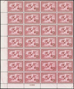 Sale 1258, Lot 3096, Complete Panes and Souvenir Sheets