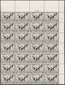 Sale 1258, Lot 3097, Complete Panes and Souvenir Sheets