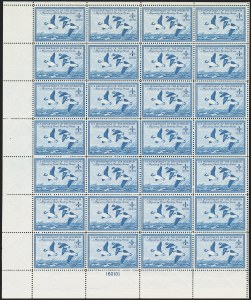 Sale 1258, Lot 3109, Complete Panes and Souvenir Sheets