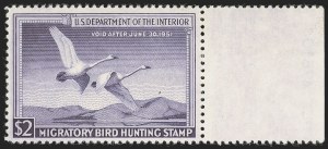 Sale 1258, Lot 3154, Errors and Varieties, $1.00- $2.00 1946-50 Hunting Permits (RW13-RW17) Sale 1258, Lot 3154, Errors and Varieties