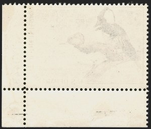Sale 1258, Lot 3160, Errors and Varieties, $3.00 1968 Hunting Permit, Back Inscription Omitted (RW35a) Sale 1258, Lot 3160, Errors and Varieties