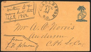 Sale 1260, Lot 151, Civil War and Confederate States: Stampless thru Postmasters' Provisionals