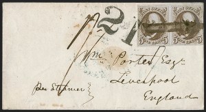 Sale 1260, Lot 22, 1847 Issue, Domestic Covers and Foreign Mails