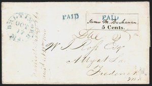 Sale 1260, Lot 5, 1845 Postmasters' Provisionals