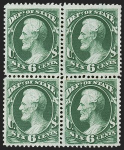 Sale 1262, Lot 1100, Back-of-Book Issues, 6c Dark Green, State (O60) Sale 1262, Lot 1100, Back-of-Book Issues