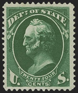 Sale 1262, Lot 1101, Back-of-Book Issues, 24c Dark Green, State (O65) Sale 1262, Lot 1101, Back-of-Book Issues