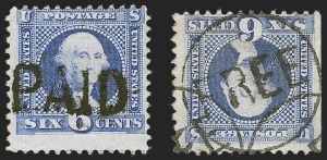 Sale 1262, Lot 728, 1869 Pictorial Issue and Re-Issue