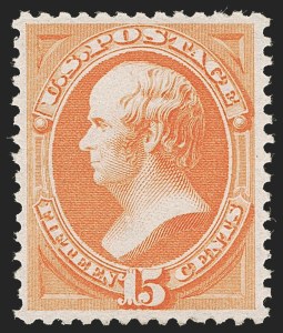 Sale 1268, Lot 213, 1870-93 Bank Note Issues (Scott 145-229), 15c Red Orange (189) Sale 1268, Lot 213, 1870-93 Bank Note Issues (Scott 145-229)