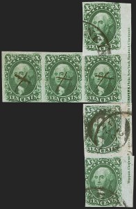 Sale 1268, Lot 89, 1851-56 Issue (Scott 5-17)