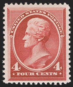 Sale 1277, Lot 2169, 1881-93 American Bank Note Co. Issues (Scott 207-229), 4c Carmine (215) Sale 1277, Lot 2169, 1881-93 American Bank Note Co. Issues (Scott 207-229)