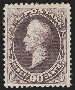Sale 1277, Lot 2171, 1881-93 American Bank Note Co. Issues (Scott 207-229), 90c Purple (218) Sale 1277, Lot 2171, 1881-93 American Bank Note Co. Issues (Scott 207-229)