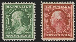 Sale 1277, Lot 2251, 1909 Bluish Paper Issue (Scott 357-366)