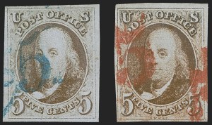 Sale 1278, Lot 3043, 1847 Issue and 1847  Reproduction (Scott 1-4)