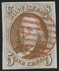 Sale 1278, Lot 3047, 1847 Issue and 1847  Reproduction (Scott 1-4)