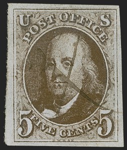 Sale 1278, Lot 3055, 1847 Issue and 1847  Reproduction (Scott 1-4)
