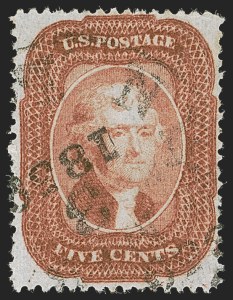 Sale 1278, Lot 3171, 1857-60 Issue and 1857  Reprint (Scott 18-47)