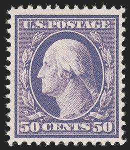 Sale 1278, Lot 3568, 1908-12 Issues (Scott 331-396), 50c Violet (341) Sale 1278, Lot 3568, 1908-12 Issues (Scott 331-396)