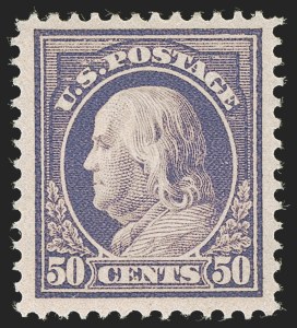 Sale 1278, Lot 3629, 1912-15 Issuess (Scott 405-446), 50c Violet (421) Sale 1278, Lot 3629, 1912-15 Issuess (Scott 405-446)