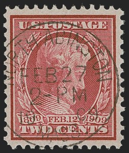 Sale 1283, Lot 1609, 1909 Lincoln Centenary Bluish paper Issue
