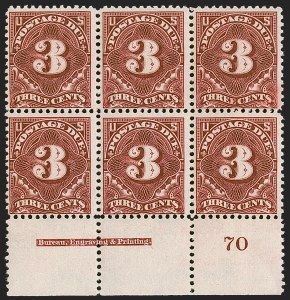Sale 1285, Lot 2204, Postage Due, 3c Deep Claret (J40) Sale 1285, Lot 2204, Postage Due